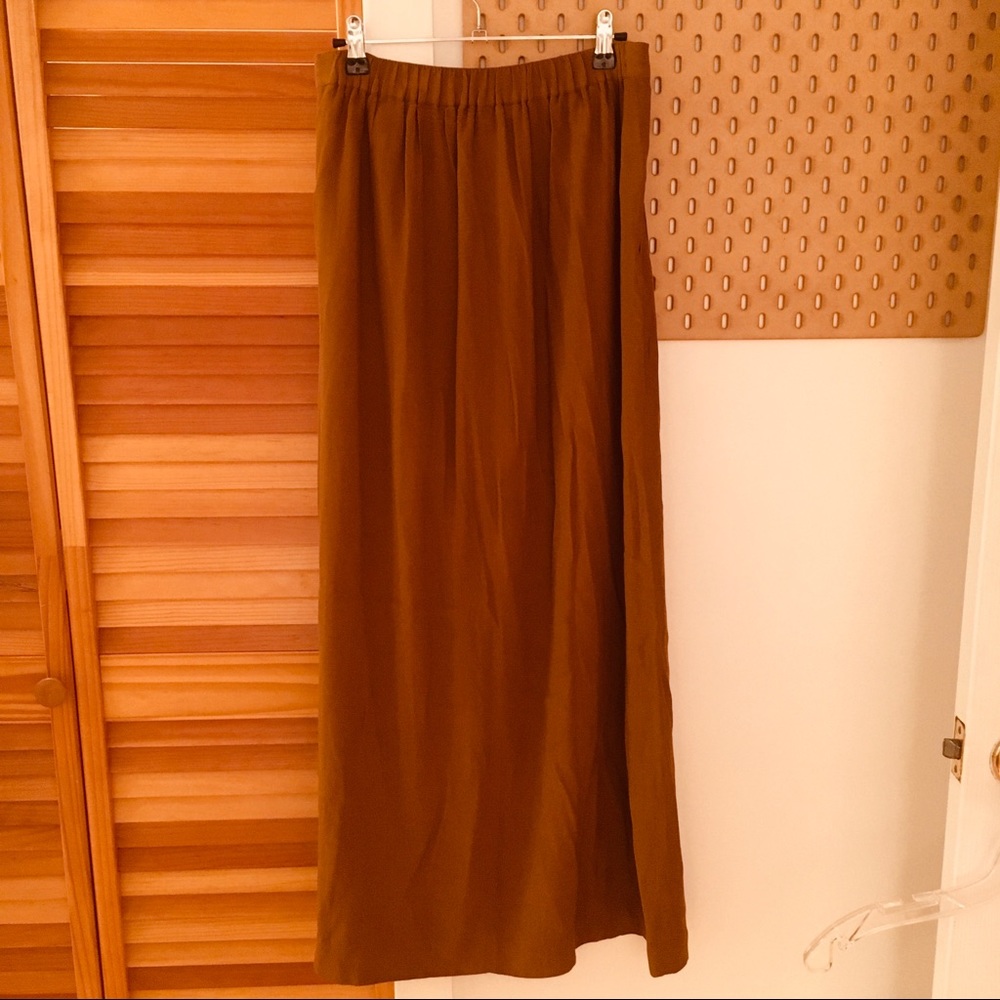 Madewell Broadway & Broome long silk skirt